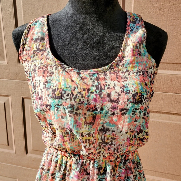 Xhilaration Multicolored Leopard Print Dress Women's Size Small - Picture 3 of 16